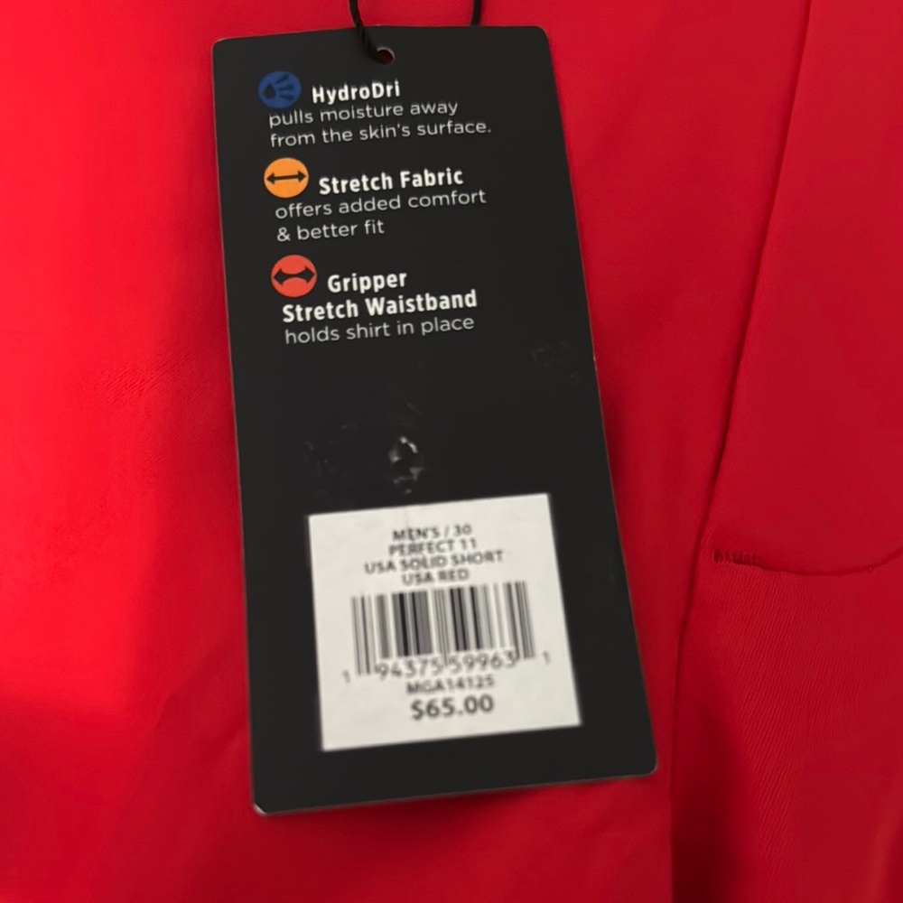 Red Flat Front Athletic Shorts - image 2